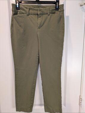 Old Navy Pixie Skinny Pants Olive Green High Rise Petite 6 Secret Smooth Pockets